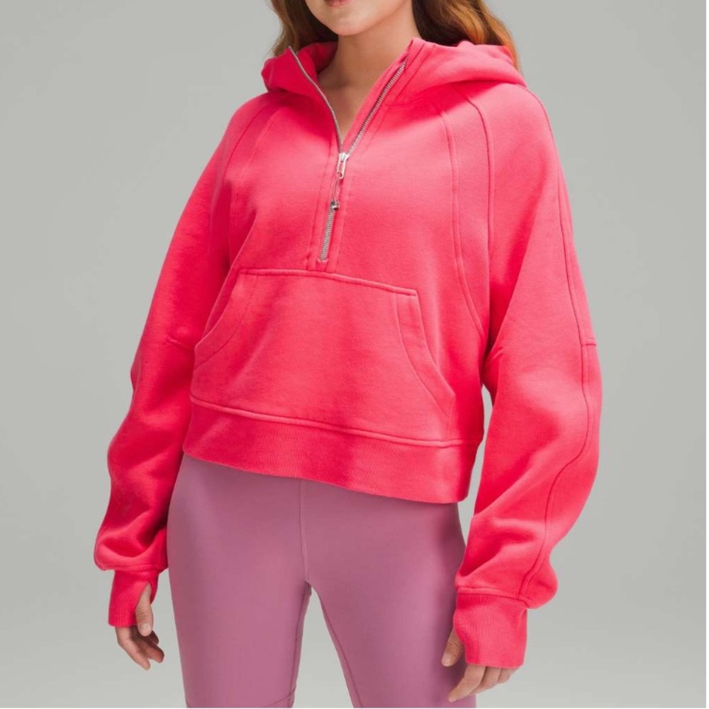 Lululemon Scuba Oversized Half-Zip Hoodie in Lip Gloss size xs/s